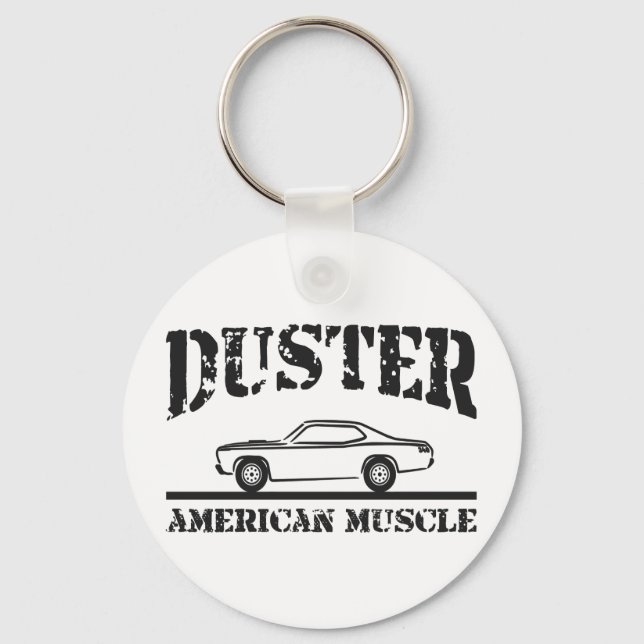 Plymouth Duster American Muscle Car Key Ring (Front)