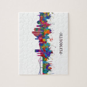 Plymouth England Skyline Jigsaw Puzzle
