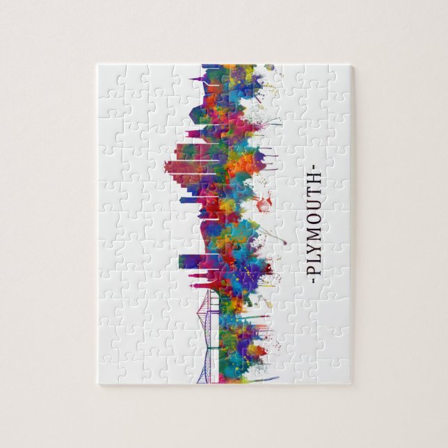 Plymouth England Skyline Jigsaw Puzzle (Vertical)