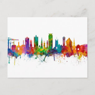 Plymouth England Skyline Postcard