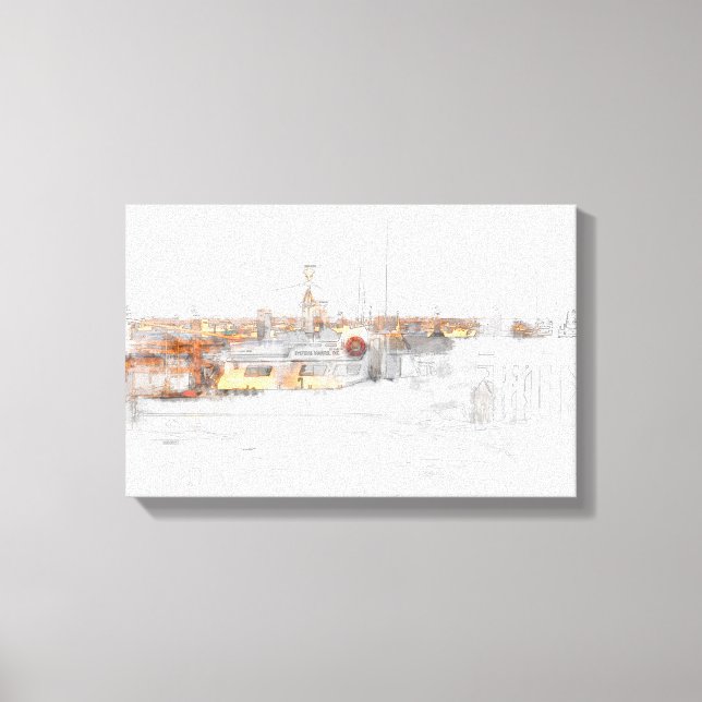 Plymouth Harbour Canvas Print (Front)