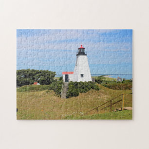 Plymouth Lighthouse, Massachusetts Jigsaw Puzzle