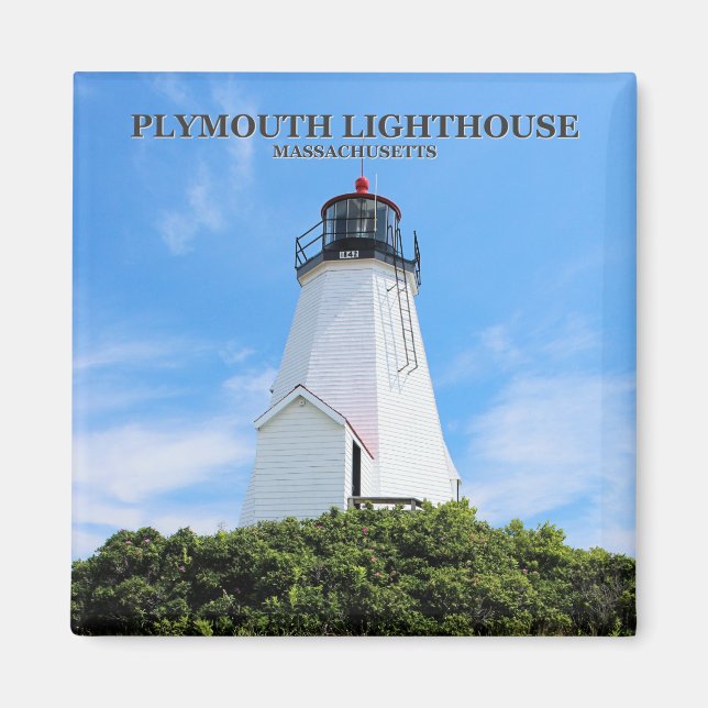 Plymouth Lighthouse, "The Gurnet", MA Magnet (Front)