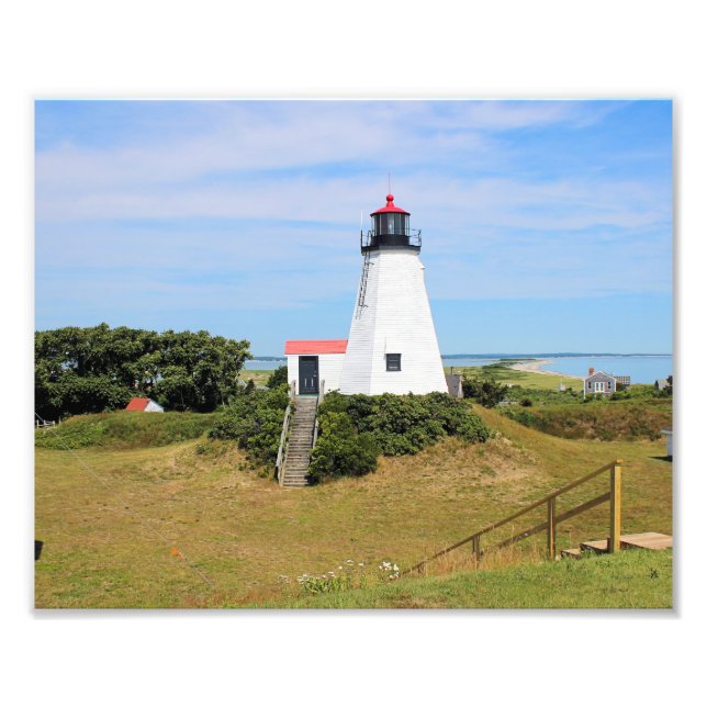 Plymouth Lighthouse, "the Gurnet" Massachusetts Photo Print (Front)