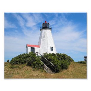 Plymouth Lighthouse, "the Gurnet" Massachusetts Photo Print