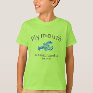 Plymouth Massachusetts Blue Lobster T-shirt, boy's T-Shirt