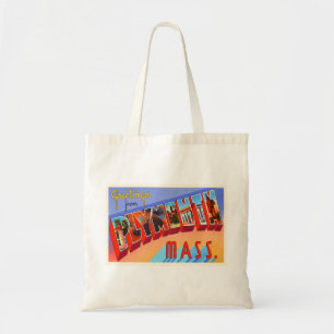 Plymouth Massachusetts MA Vintage Travel Souvenir Tote Bag
