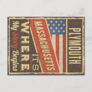 Plymouth Massachusetts Postcard