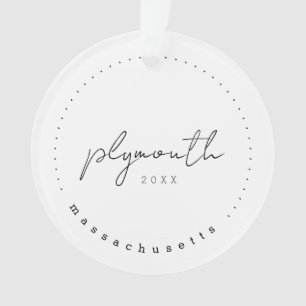 Plymouth, Massachusetts Travel United States Ornament