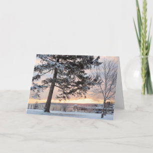 Plymouth, Massachusetts Winter Sunrise Holiday Card