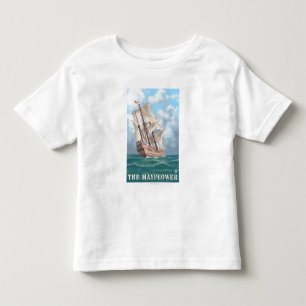 Plymouth, MassachusettsView of the Mayflower Toddler T-Shirt