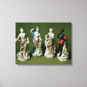 Plymouth porcelain figures of the Four Continents Canvas Print