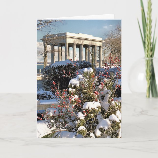Plymouth Rock Canopy in January Holiday Card (Front)