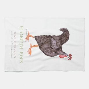 PLYMOUTH ROCK HEN, tony fernandes Tea Towel