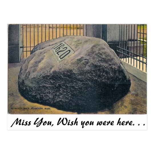 Plymouth Rock, Plymouth, Massachusetts Postcard