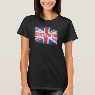 Plymouth United Kingdom British Flag Vintage Uk So T-Shirt