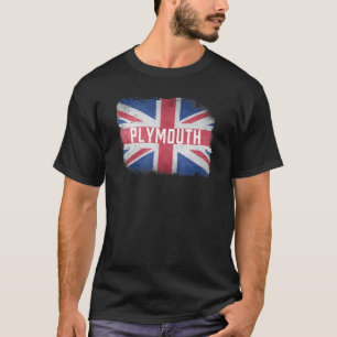 Plymouth United Kingdom British Flag Vintage Uk So T-Shirt