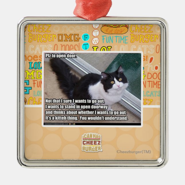 Plz to open door metal tree decoration (Front)