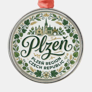Plzeň Czech Republic Metal Tree Decoration
