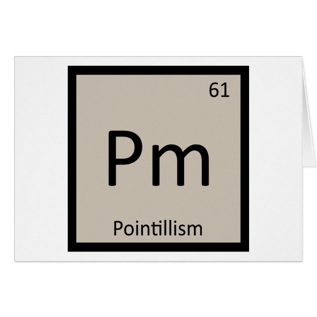 Pm - Pointillism Art Chemistry Periodic Table (Front Horizontal)