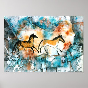 PMACarlson  Cave Art Poster