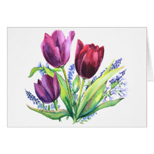 PMACarlson Tulips With Spring FlowersCard