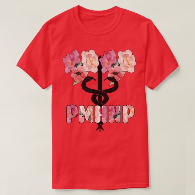 PMHNP Caduceus Psychiatric Mental Health Nurse Pra T-Shirt (Design Front)