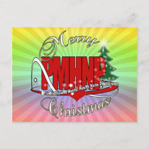 PMHNP CHRISTMAS Psychiatric Mental Health Nurse Holiday Postcard