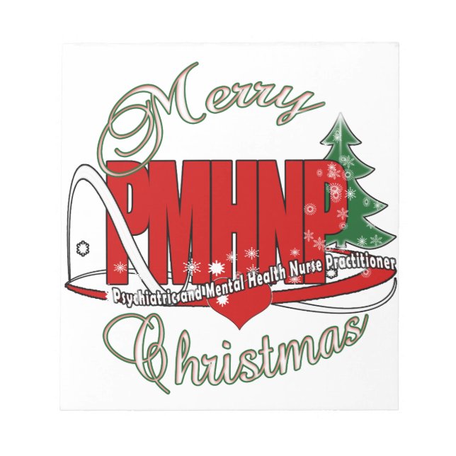 PMHNP CHRISTMAS Psychiatric  Mental Health Nurse Notepad (Front)