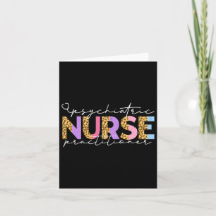 Pmhnp Cute Psychiatric Nurse Practitioner Leopard Card
