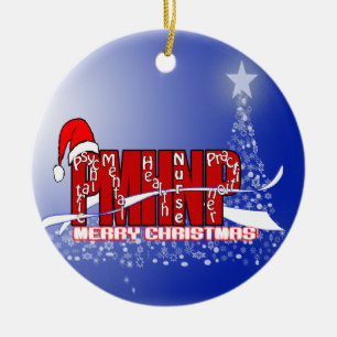 PMHNP - Psychiatric and Mental Health Nurse XMAS Ceramic Tree Decoration