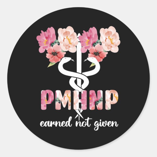 Pmhnp Psychiatric Mental Health Nurse Practitioner Classic Round Sticker (Front)