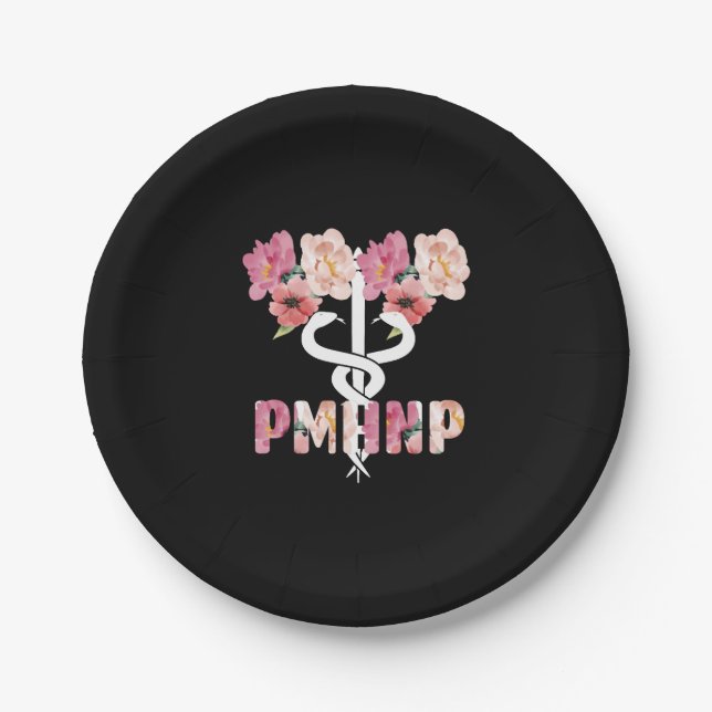 PMHNP Psychiatric Mental Health Nurse Practitioner Paper Plate (Front)