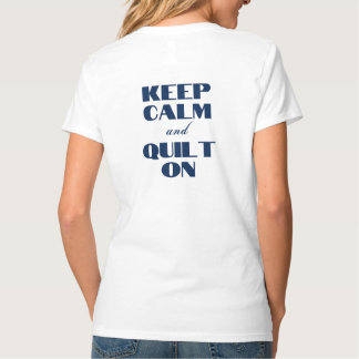 PMQG Women's V-neck Shirt Keep Calm and Quilt On