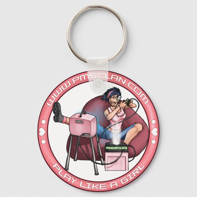 PMS Keychain- Pandora's Box Pink 2 Key Ring (Front)