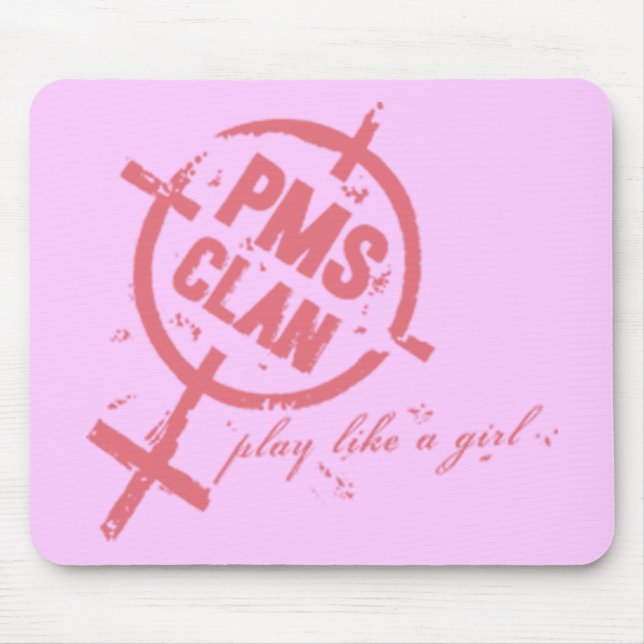 PMS Mousepad- Pink Logo Mouse Mat (Front)
