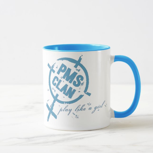 PMS Mug- Blue Logo Mug (Right)