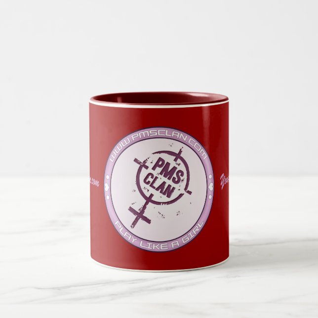 PMS Mug- Purple Logo 2 Two-Tone Coffee Mug (Center)