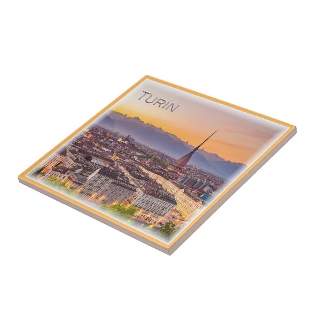 PMT001 TURIN at sunset - Piedmont - Italy - Tile (Side)