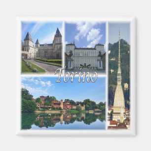 PMT004 TURIN - Mosaic - Piedmont - Italy - Fridge Magnet