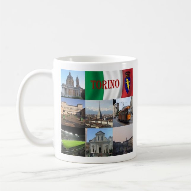 PMT012 TURIN, Mosaic, Piedmont, Italy, Coffee Mug (Left)