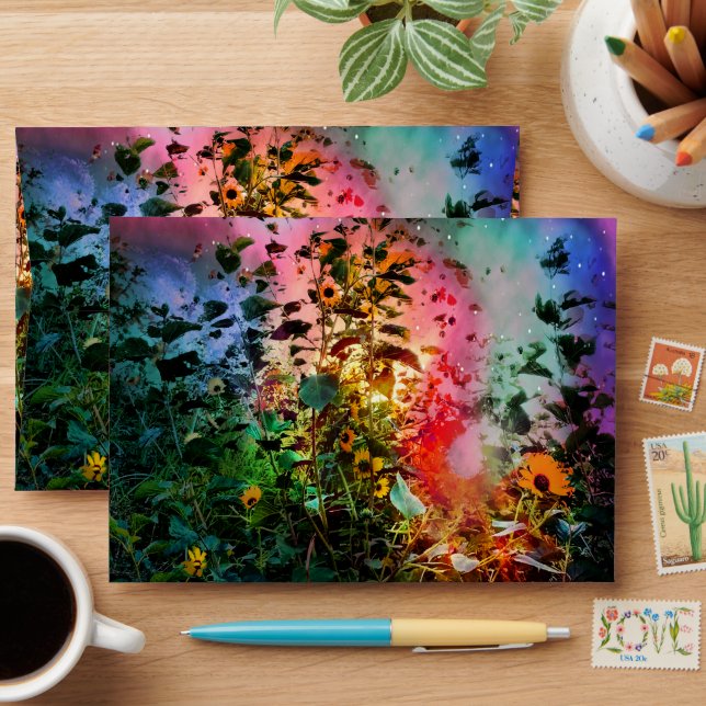 PN 51 Rainbow Sunflower Envelope (Desk)