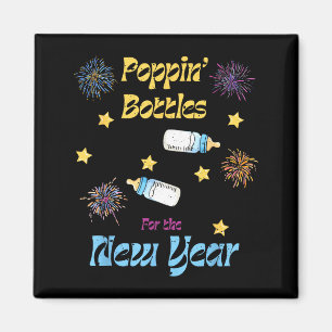 Pn Bottles For The New Year Funny  Magnet