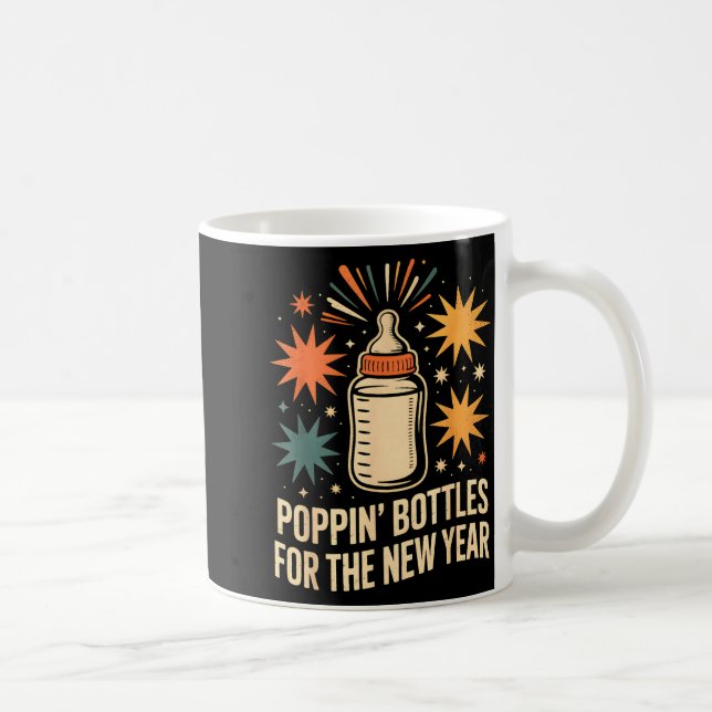 Pn Bottles For The New Year Happy New Year Mother  Coffee Mug (Right)