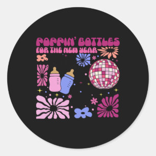 Pn' Bottles For The New Year, Labor & Delivery Classic Round Sticker