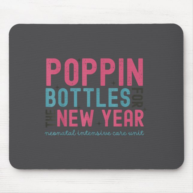 Pn Bottles For The New Year, Midwife New Year's Ev Mouse Mat (Front)