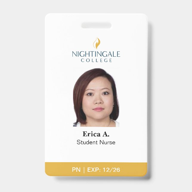 PN Nurse Badge ID Badge (Front)