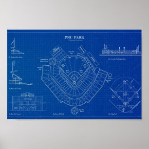PNC Park Blueprint Poster
