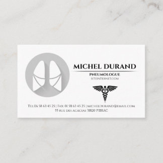 Pneumologist Medical Business Cards