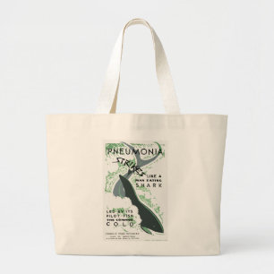 Pneumonia Strikes Large Tote Bag